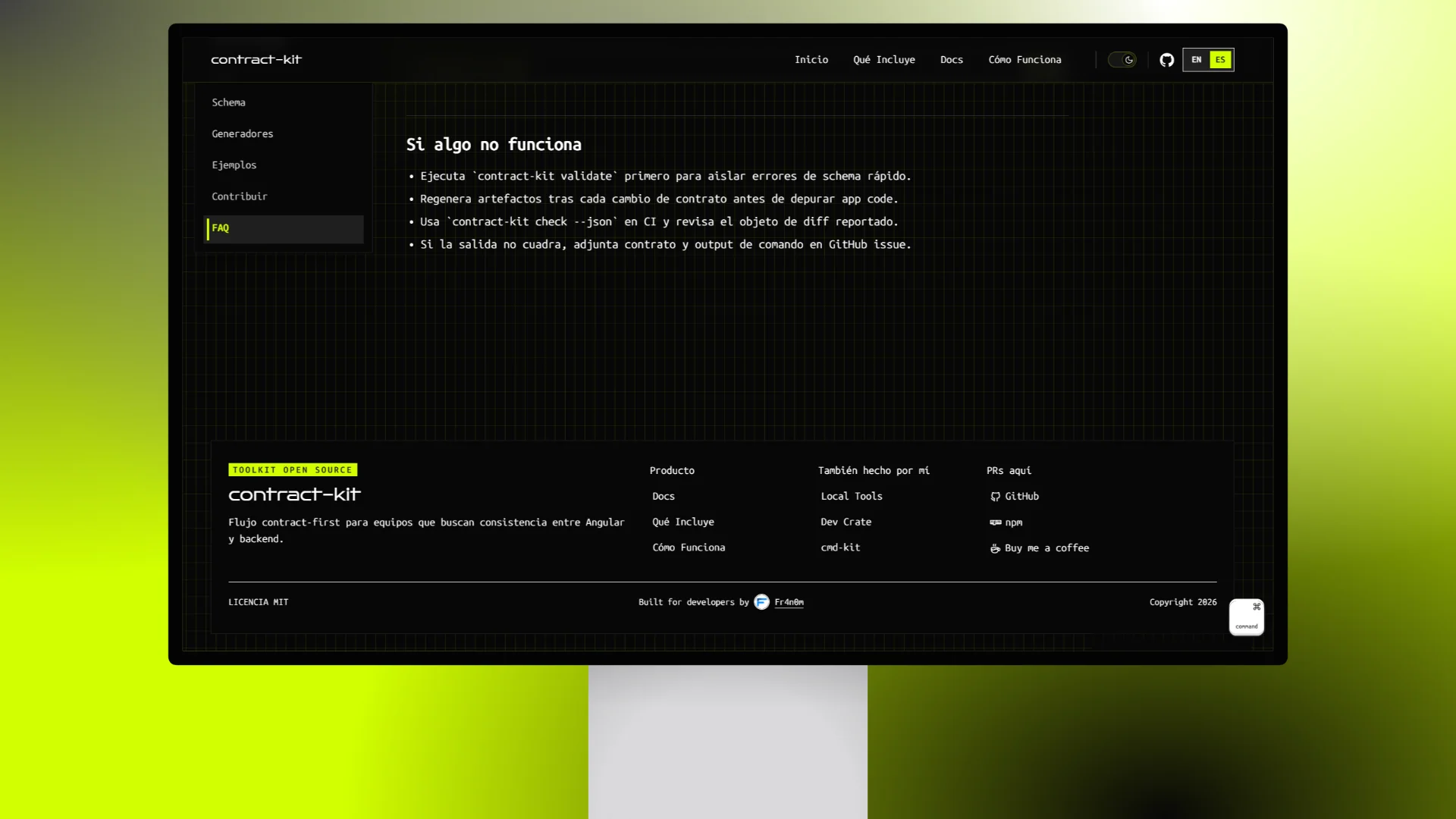 Contract-kit — Generador de contratos API - 5