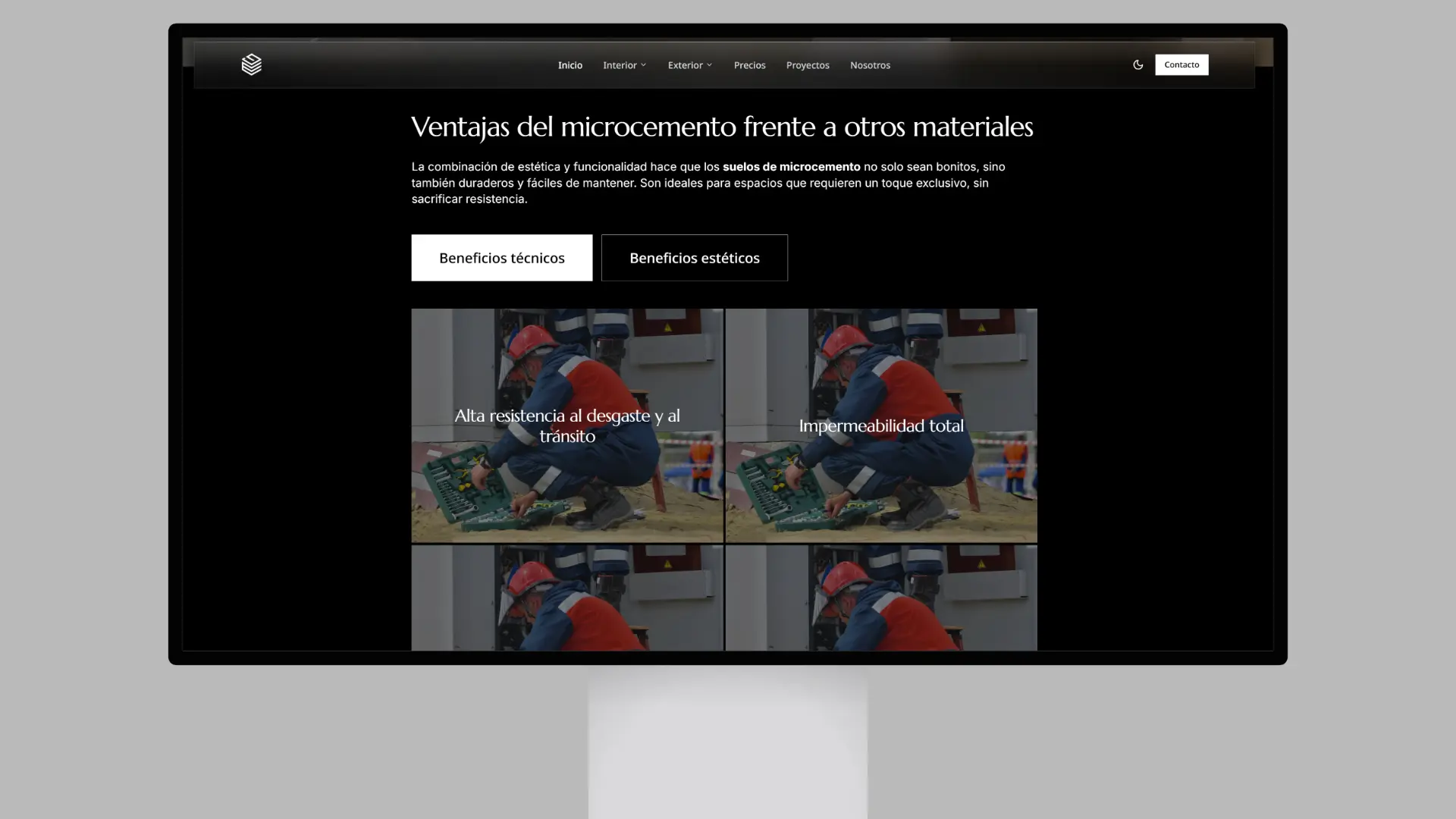 GM Microcementos Website - 3