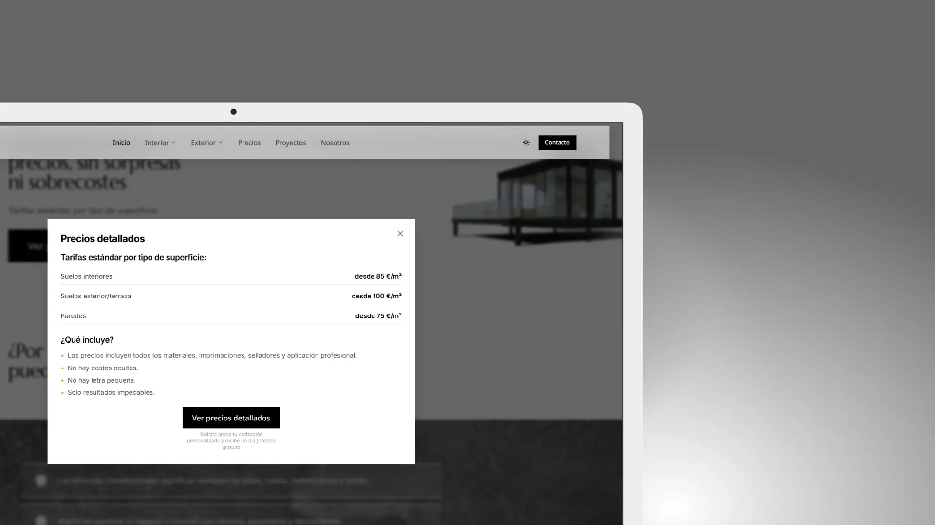 GM Microcementos Website - 5