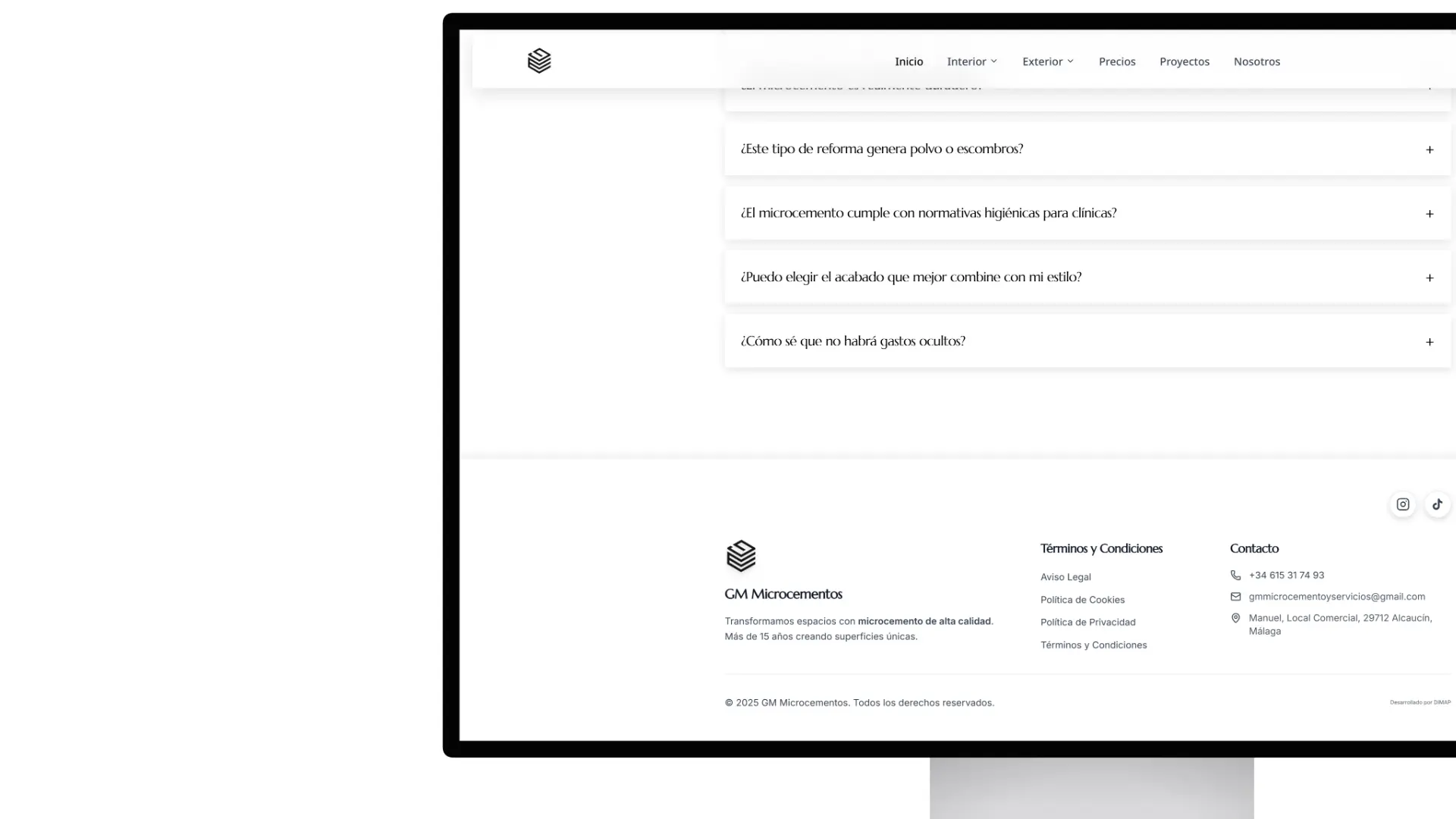 GM Microcementos Website - 7